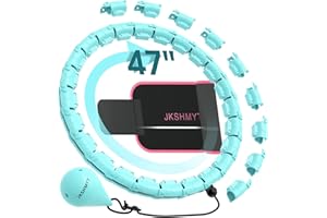 JKSHMYT Smart Weighted Fit Hoop Plus Size for Adults Weight Loss, Hula Circle-2 in 1 Infinity Fitness Hoop, 24 Links Detachab