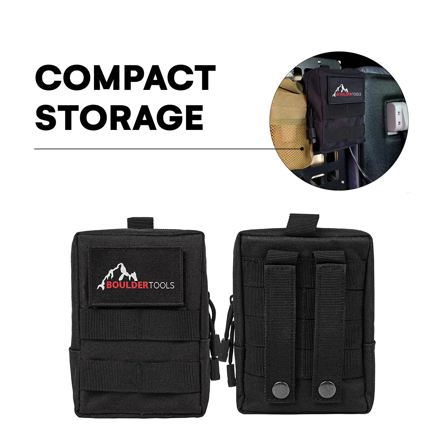 Boulder Tools Heavy Duty Rapid Tire Deflator & Molle Pouch Precision