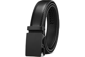 CHAOREN Leather Boys Belt, Dress Kids Belt with Ratchet Buckle Width 1", Adjustable for Formal Wear and School Uniforms