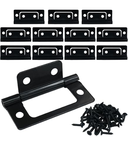 8 Pack Non-Mortise Door Hinges Heavy Duty Bifold Butt Cabinet with