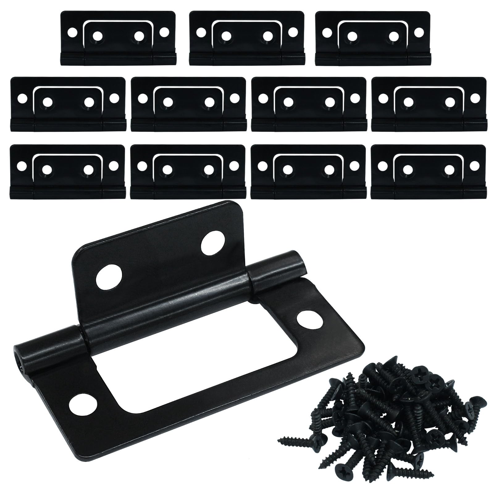 Litoexpe 12 Pcs Non-Mortise Door Hinges, 2 x 0.97