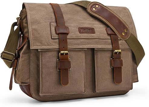 Kattee leather canvas camera bag Clearance