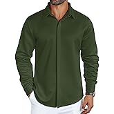 COOFANDY Mens Long Sleeve Wrinkle Free Shirts Casual Button Down Shirt Stretch Dress Shirt