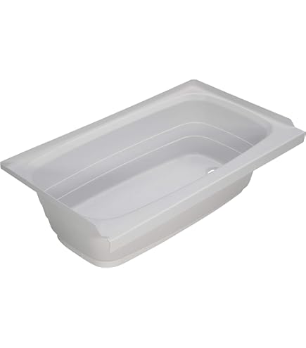 Dog Bathtub ICON TU500RH Sit-In Step Tub, Polar White, 36 X 24 X 13 – Right Hand Drain, Reinforced ABS Plastic 36x24 Inch Bathroom Step Tub