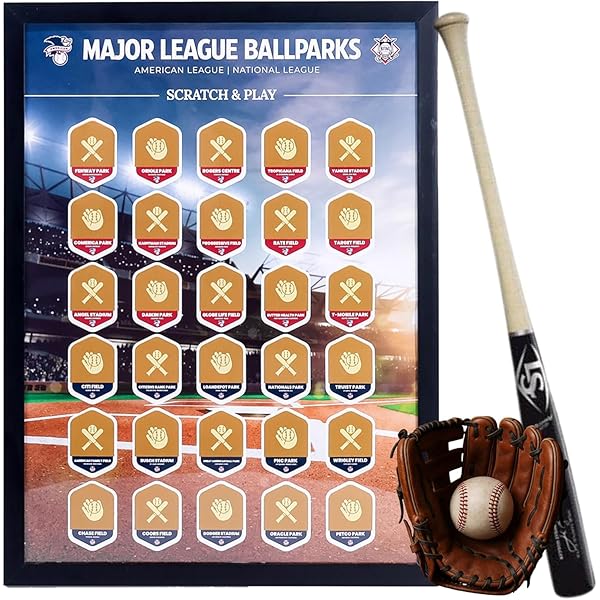 Baseball Stadiums of America Scratch Off Map | Lists National