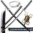 Wuton Demon Slayer Sword Sharp Real Metal Handmade Katana,41 inches 1060 high Carbon Steel,Battle Ready Samurai Swords Full Tang