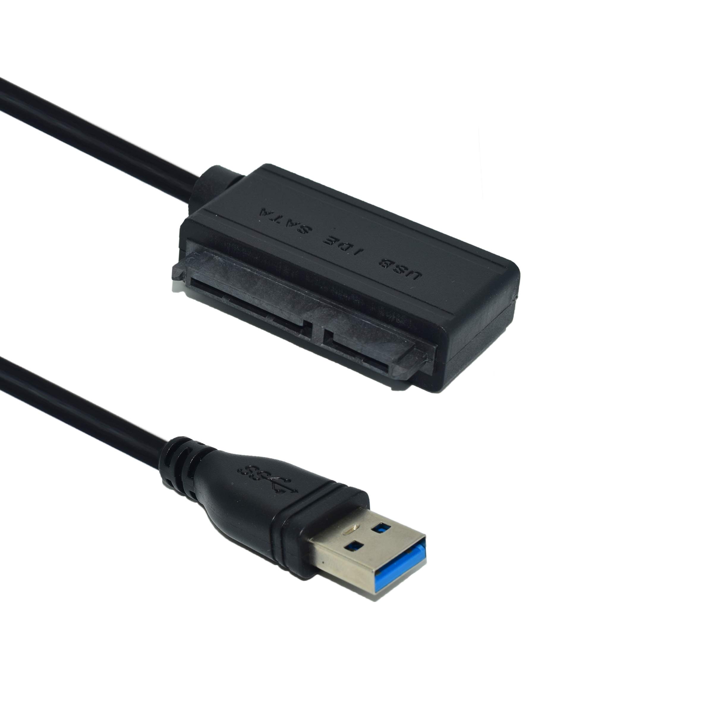 NUZAMAS USB 3.0 to SATA SSD HardDisk Adapter, Connects to 2.5" Hard Drives, CD and DVD Driver, External Converter Cable with UASP Support, 50cm cable, Straight Connection