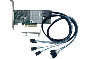 YiBaoTong SAS 9300-8i LSI SAS3008 8-Port 12Gb PCIe IT Mode ZFS FreeNAS unRAID RAID Expander+2*SFF-8643 SATA Cable