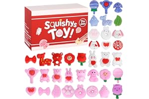 SATKAGO Mochi Squishy Toys, 36 PCS Cute Kawaii Squishies Animals, Top Classroom Prizes & Treasure Box Toys & Filler Unique Gifts for Kids Teens Adults Boys Girls for Birthday 4-8-12