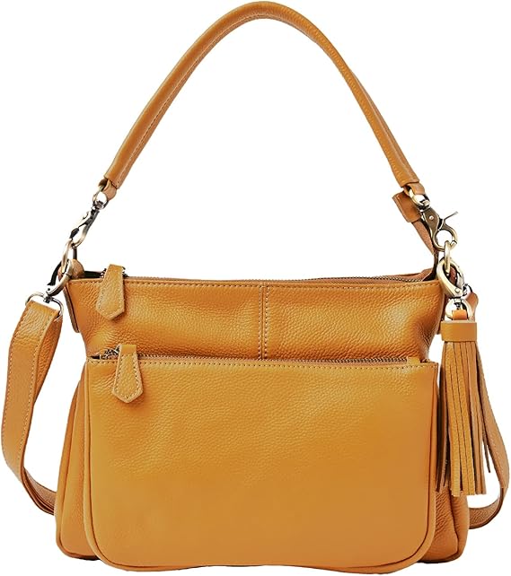 Amazon ノートルファボリ 本革 ショルダーバッグ レディース 斜めがけ ハンドバッグ 革 アリエル プラス キャメル金 シューズ バッグ