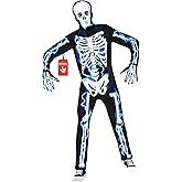 Morph Mens Skeleton Costume, Adult Skeleton Costume, Halloween Skeletons Suit Adults, Halloween Costumes for Men