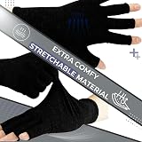 SyeJam Arthritis Gloves Fingerless Black Medium 1 Pair view 5