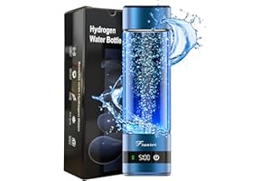 FRUAROS Hydrogen Water Bottle Generator – Portable Hydrogen Water Machine, Up to 6000 PPB | Advanced SPE/PEM H₂ Tech | Hydrogen-Rich Water for Daily Hydration | Healthy Gift for Family & Friends (Blue)