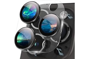 Actgan Design for iPhone 15 Pro/iPhone 15 Pro Max Camera Lens Protector, [Full Coverage] [HD Night Shooting] 9H Tempered Glass Clear Acrylic Screen Camera Cover for iPhone 15 Pro Max Black