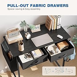 OLIXIS 32 Inch Small Desk with Drawers, Home Office