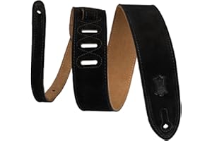 Levy's Leathers MS12-BLK 2-inch Suede-Leather Strap, Black