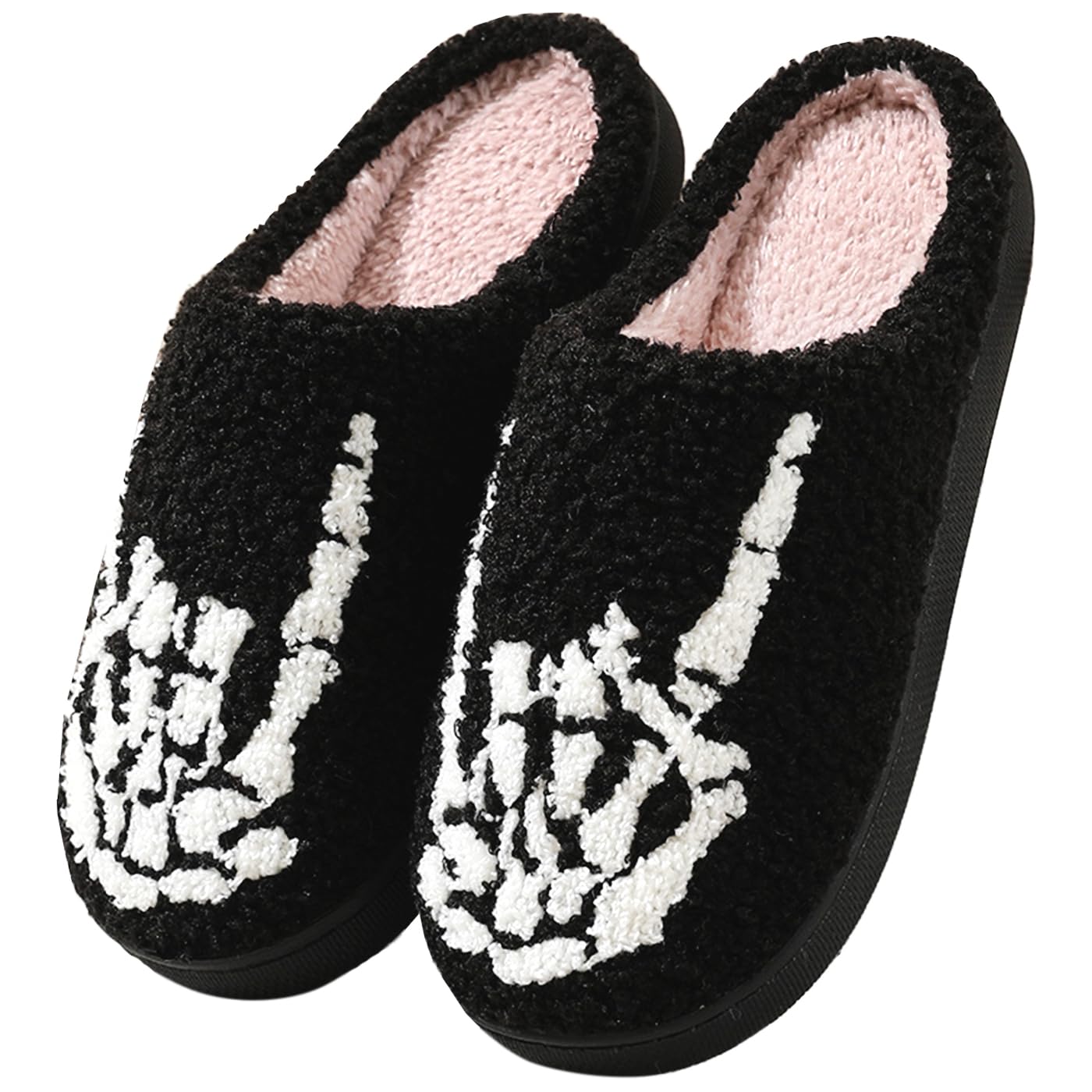 Photo 1 of ** USED** QHTAZ Halloween Slippers for Women Men with Skeleton Hand Warm Fuzzy Cozy Slippers Anti-Slip House Shoes Indoor Outdoor, Finger 39-40