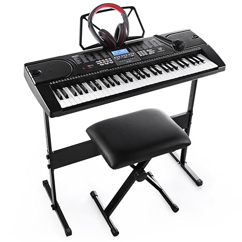 61-Key Electronic Keyboard Pack with Headphones,Microphone,Stand