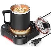 Coffee Mug Warmer & Cup Set - Desk Coffee Cup Warmer for Office/Home with 8-Temp Fast Heating (176℉ Max), Auto Shut Off, Gravity-Induction, 1-12H Timer - Ideal Gift for Coffee Lovers