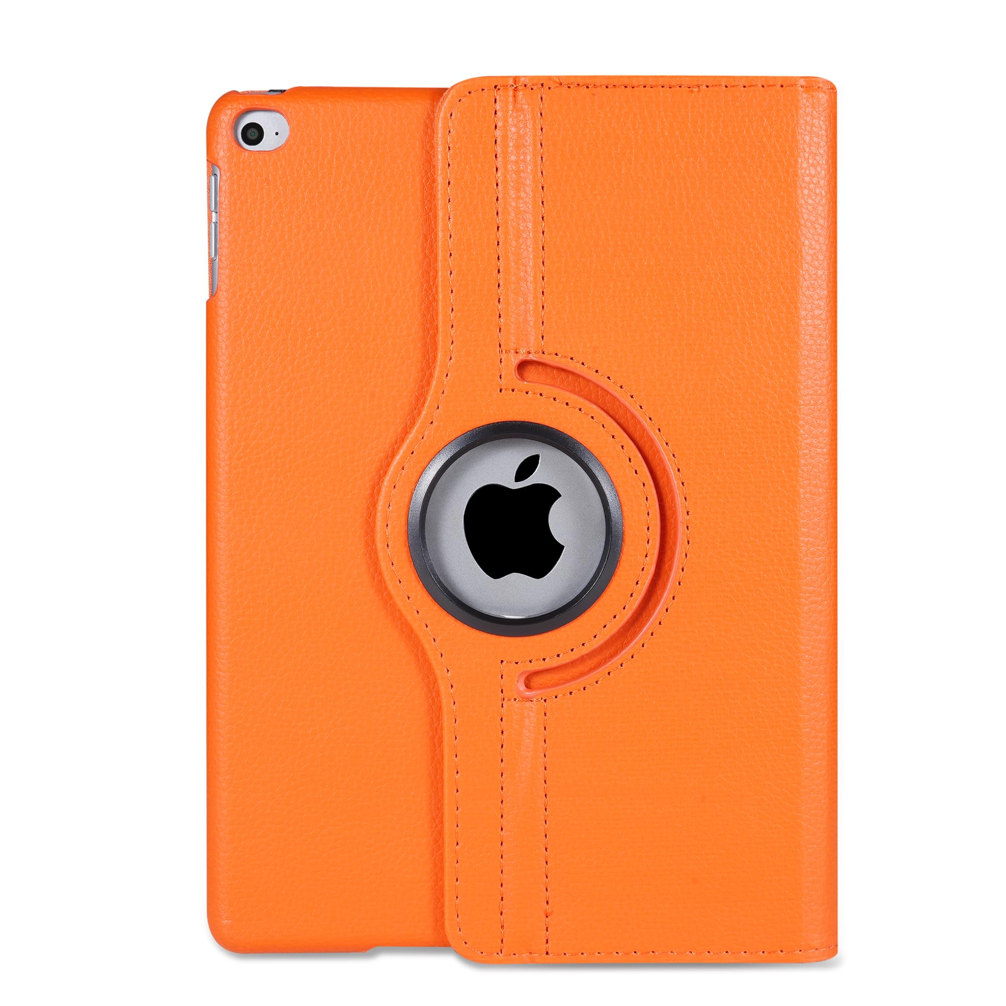 360° Rotate Stand Cover For Apple iPad Air 1 Air 2 iPad 9.7 2017/2018 5th and 6th Generation (Orange)