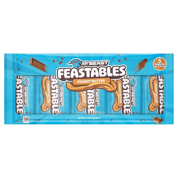 FEASTABLES MRBEAST PEANUT BUTTER MILK CHOCOLATE CHOCOLATE BAR,...