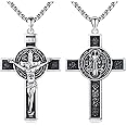 TwoAnts 925 Sterling Silver Patron Saint Medal Necklace Protection Catholic Jewelry Gifts for Men Women