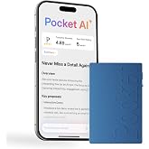 Pocket AI Voice Recorder, Auto Transcription, AI Note Taker, Sierra Blue | Recording Device, Action Items, Mind Maps, Ask Pocket, 4-Day Battery, MagSafe, iOS &amp; Android
