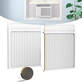 Wintcomfort Window Air Conditioner Side Panel with Adjustable Frame, Universal Window AC Accordion Filler Kit for Window Units 5000~14000 Btu, Window AC Insulation Side Panels with Frame