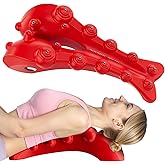 GPSHLUEP Trapezius Trigger Point Massager, Occipital Release Tool, Cervipoint Trigger Point Massager Silicone, Relieve Pain in The Diamond Shaped Muscles of The Neck and Upper Back (Cranberry)
