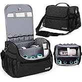 POCDUORG Pet Travel/Grooming Supplies Organizer Carry Bag - Compatible with Oneisall/Neabot Dog Grooming Vacuum, Large Capacity - Bag Only (Black)