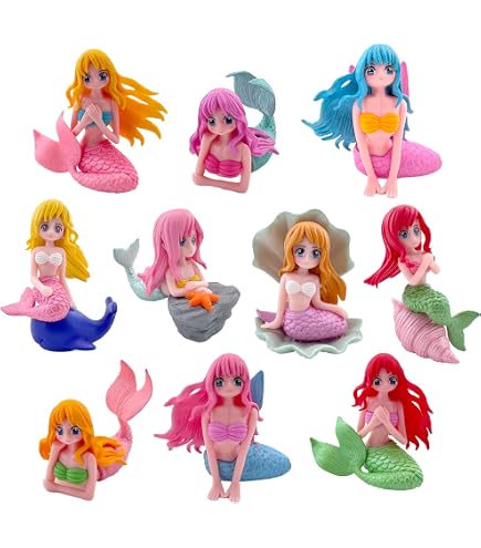 HYSTYLE 10 Stück Meerjungfrau Figuren Meerjungfrau Puppe Kuchen Topper Meerjungfrau Figur Sammlung Spielset Ozean Prinzessin Spielzeug Geburtstag Kuchen Dekoration HYSTYLE 10 Stück Meerjungfrau Figuren Meerjungfrau Puppe Kuchen Topper Meerjungfrau Figur Sammlung Spielset Ozean Prinzessin Spielzeug Geburtstag Kuchen Dekoration
