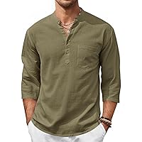 mens 3/4 sleeve dress shirts Amazon.com: Men's Casual 3/4 Sleeve Dress Shirt Wrinkle-Free Classic Slim Fit Button Down Cotton Linen Shirt Top Fashion Tees Black : Clothing, Shoes & Jewelry