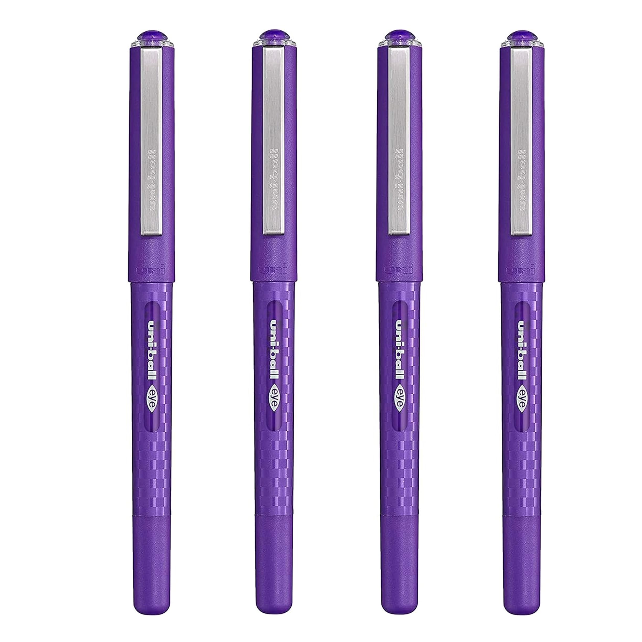 uni-ball UB-157D Liquid Ink Rollerball Pens - 0.7mm - Violet (4)