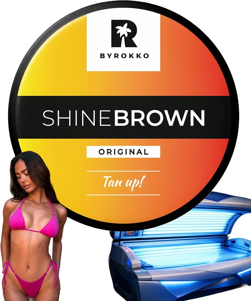 BYROKKO Shine Brown Tanning Accelerator 210ml Fast Bronzing Cream Sunbed