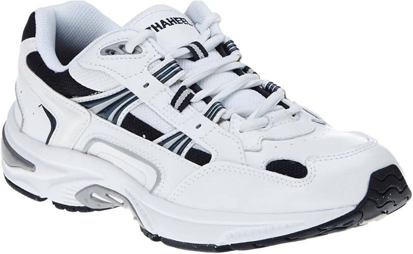 Amazon.com | Orthaheel Men's Action Walker Shoe White/Navy | Running