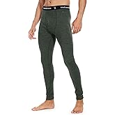 woolcano Men's 100% Merino Wool Base Layer Pants Lightweight Thermal Active Base Layer Bottom