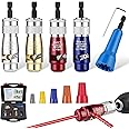 FERSTALO Wire Twister Tool for Drill, 6 in 1 Wire Stripping and Twisting Tool, Quickly Drill Wire Stripping Professional Electrician Tool Set, Portable Wire Nut Twister Cable Stripping and Connector
