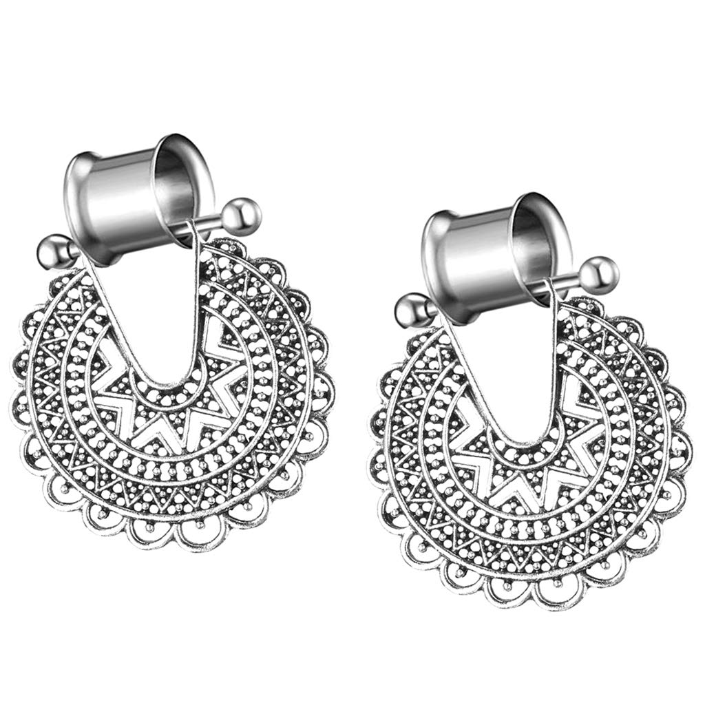 Expansor de Túnel Tapones para Oídos Orejas Ear Plug Gauge - Plata ...