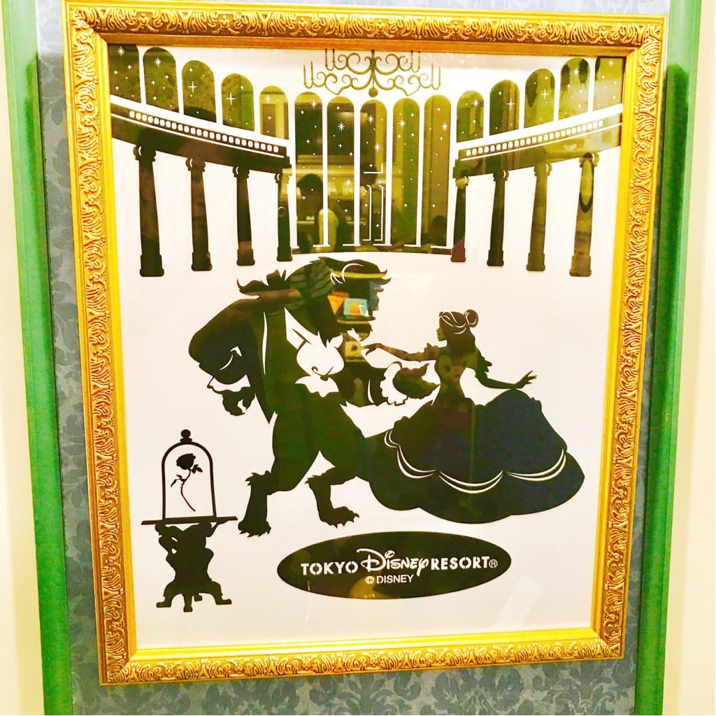 ディズニー 美女と野獣 切り絵 金色 額縁付き アート 額 アニメ 萌えグッズ 通販 Amazon