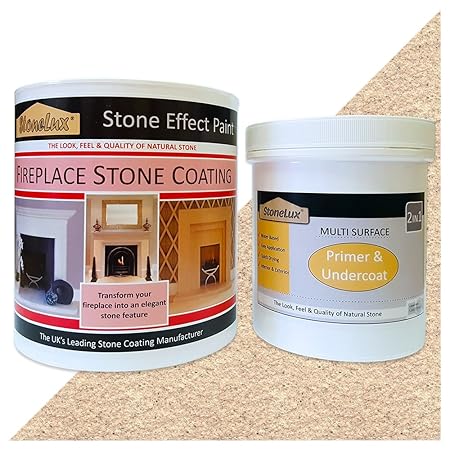 1 Litre Fireplace Stone Coating 500ml Primer Limestone Amazon