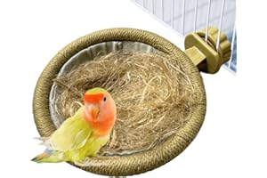 BIRHEATRY Bird Nest Parrot Breeding Nest Bed Canary Finch Parrot Nest with Felt for Budgie, Parakeet, Cockatiel, Conure, Lovebird, Canary, Finch, Small Birds