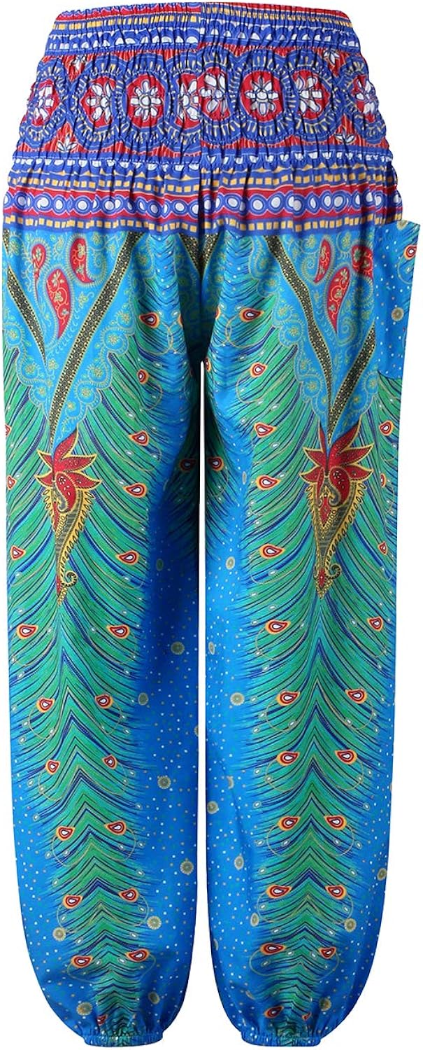 TENMET Little Girls Yoga Trousers Bohemian Beach Pants Baggy Harem Activewear for Girls Age 3-10: Clothing