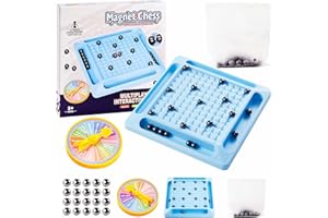 Foquyai 2024 New Magnetic Chess Game Set,Table Top Magnet Chess Game,Magnetic Chess Game with Stones,Develop Intelligence,Strategy Game,Family Game Party Game for Kids and Adults