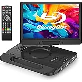 FANGOR 13.3&rsquo;&rsquo; Portable Blu Ray Player with 12&rsquo;&rsquo; 1080P Full HD Swivel Screen, Blu-ray DVD Player with HDMI Out &amp; AV in, 4-5 Hours Rechargeable Battery, Support USB/Micro SD Card