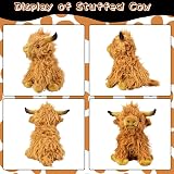 CREJOHY Highland Cow Plush Toy 11in Soft Fluffy Cuddly Bear Kids Gift view 4