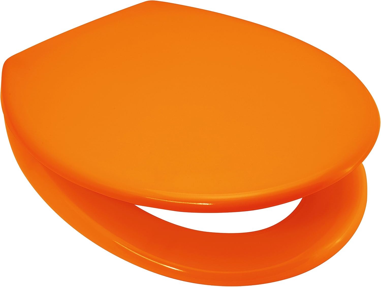 Euroshowers Rainbow Soft Close Toilet Seat (orange), 375mm x 445mm