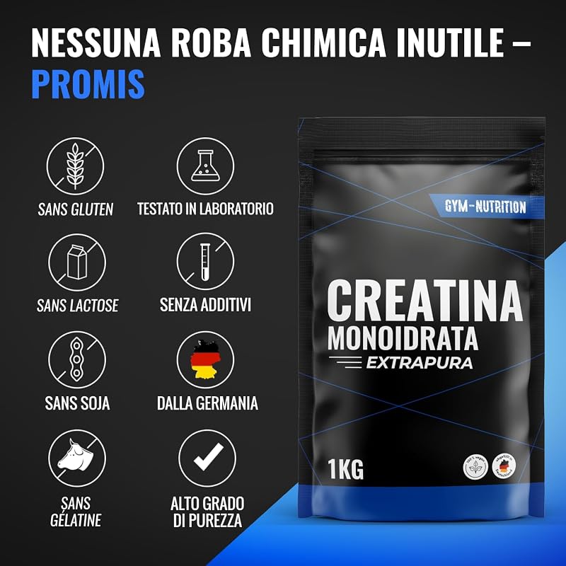 Creatina Monoidrato Polvere – 1 kg (1000 g) – Extrapura