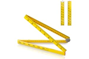 OLI'S TOY FACTORY Folding Meter Stick - Measure in Inches, Centimeters, Millimeters, and Meters 36 inch Ruler for Teaching Measurement Great Classroom Sticks for STEM Learning Advantage Folding Measuring Stick