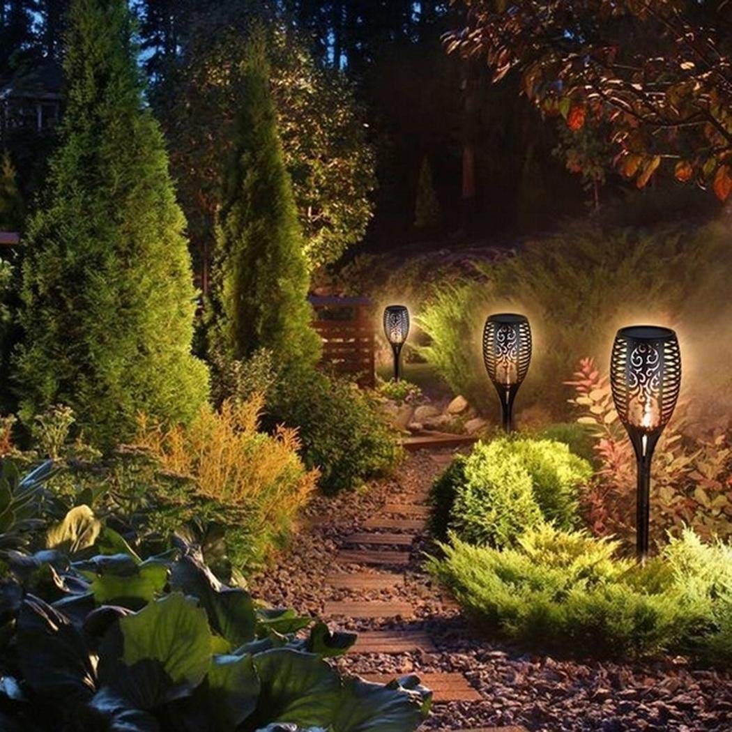 Pinsparkle Outdoor Lighting Solar LED Flame Lamp Garden Lawn Landscape Light Landscape Lighting & Accessories
