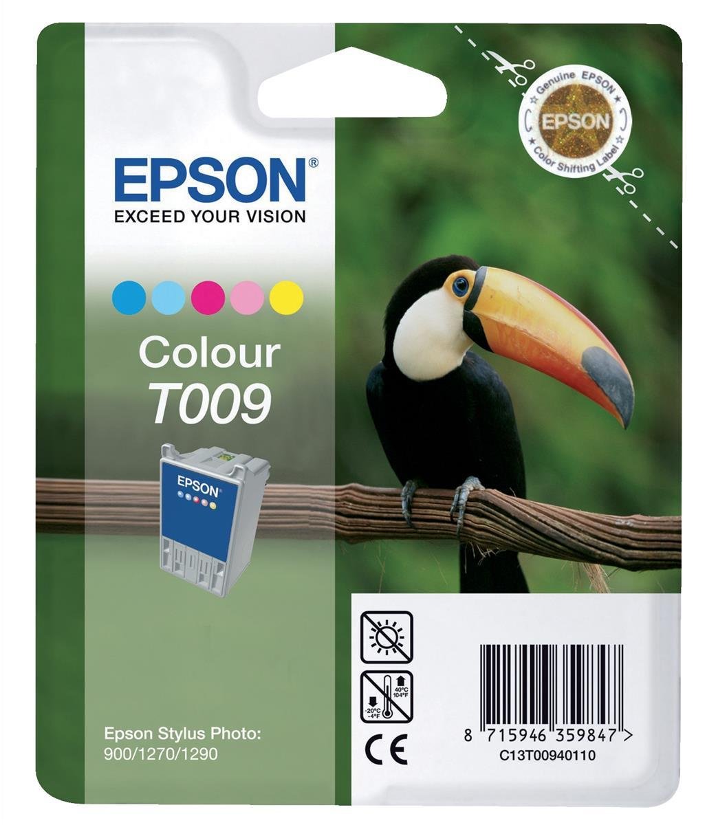 Epson Stylus Colour Ink Cartridge T009, for Epson Stylus Photo 900/1270/1290, Genuine, Amazon Dash Replenishment Ready